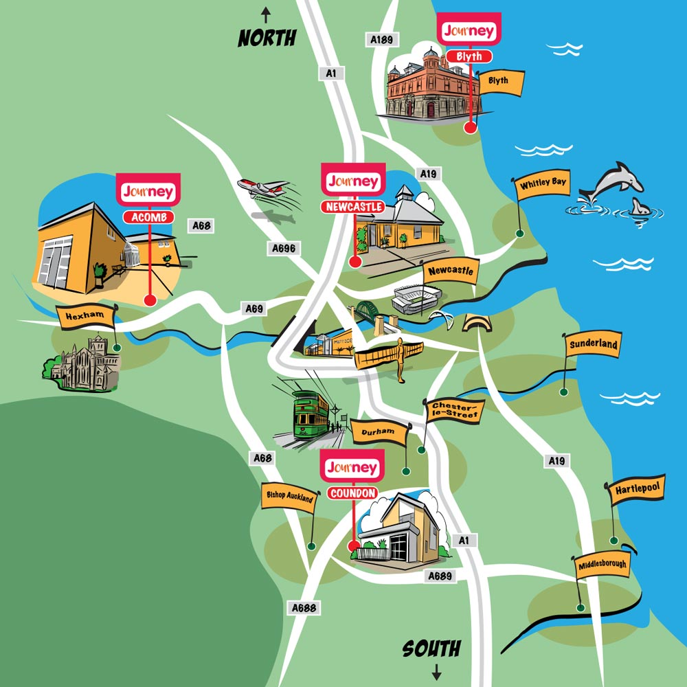 Journey Enterprises site locations Map