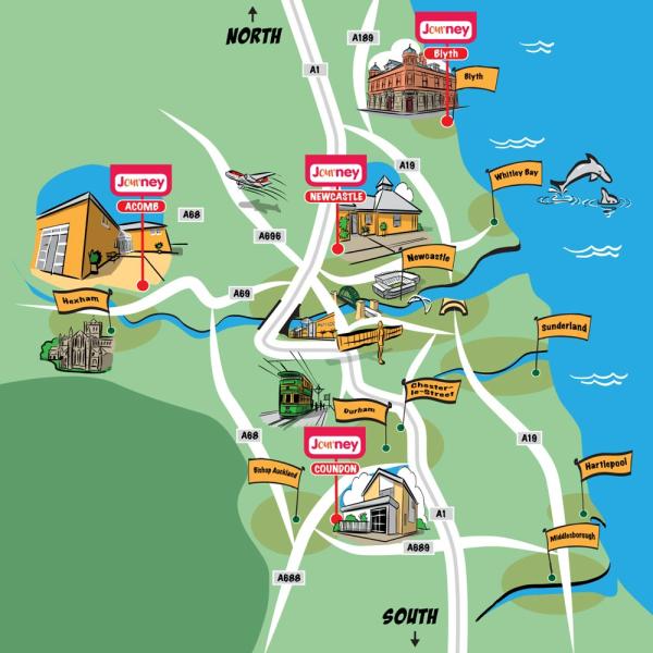 Journey Enterprises site locations Map